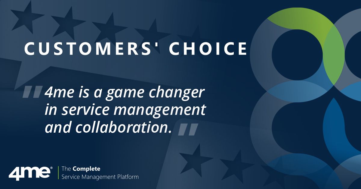4me ha ricevuto il riconoscimento "Customers’ Choice" nel Gartner Peer Insights 2022
